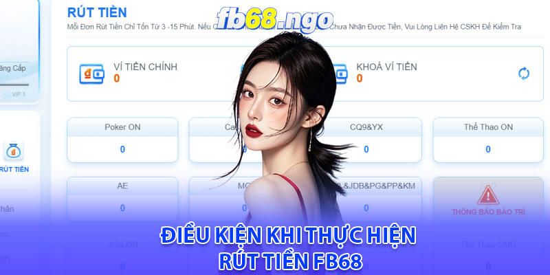 Điều kiện khi thực hiện rút tiền Fb68